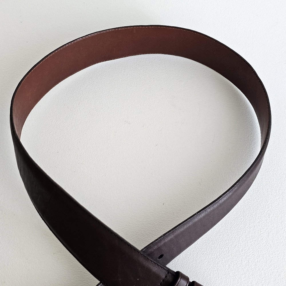 Coach Vintage Brown Leather Belt | Medium | Solid Brass Buckle | Handcrafted - Picture 7 of 16